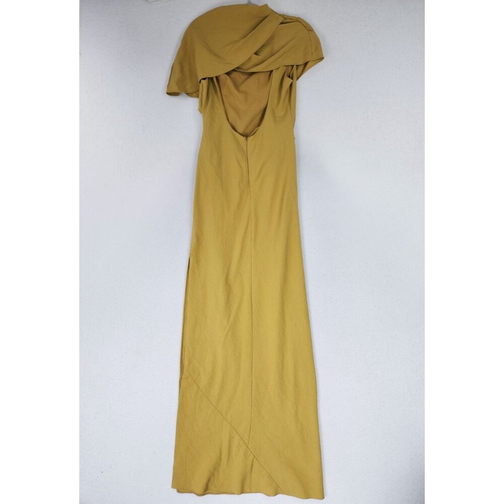 ASOS Mustard Yellow Draped Maxi Gown - Picture 10 of 15